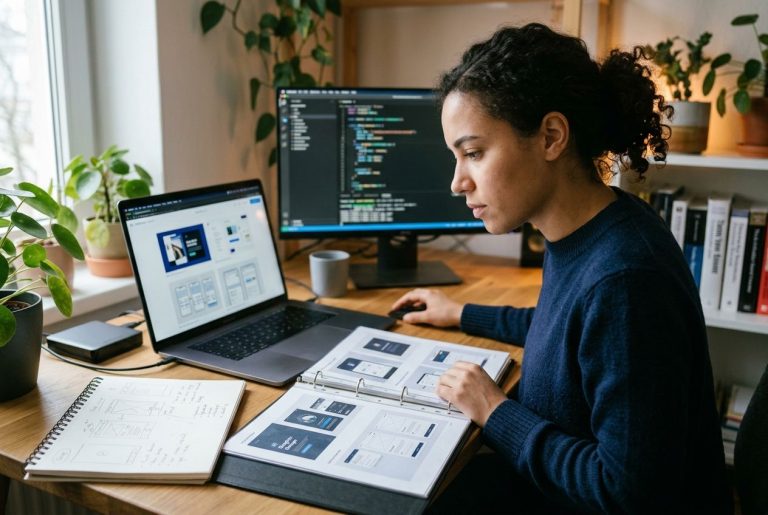 Как оформить портфолио для удалёнки: примеры для дизайнеров, IT и AI-специалистов