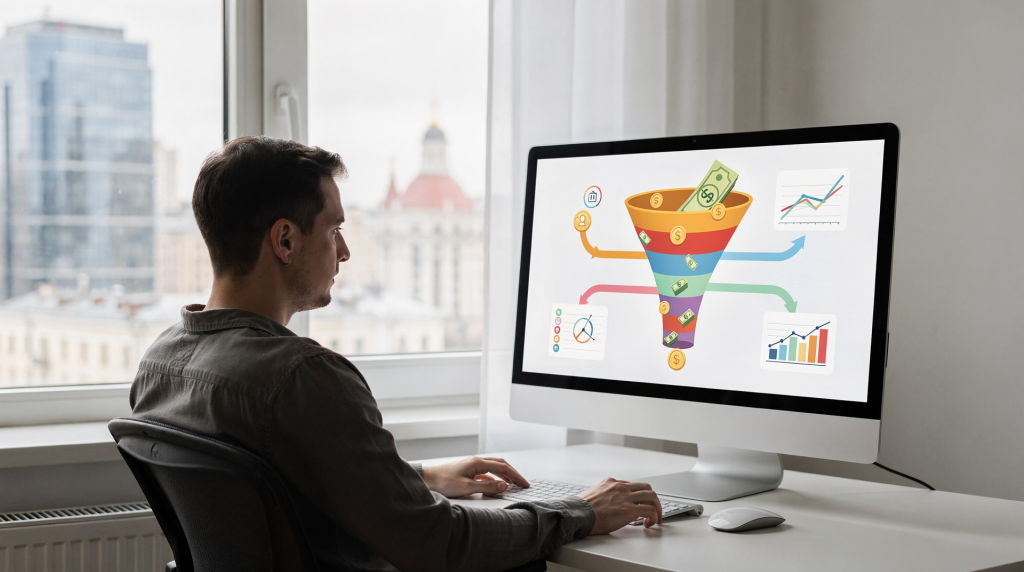 Воронка заработка на партнёрских программах для digital-специалиста: от навыка к пассиву